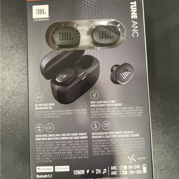 NWT JBL Pure Base Zero Noise Wireless Ear Buds, Tune ANC - Picture 2 of 7